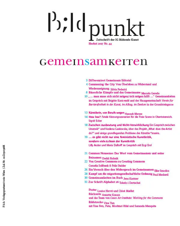 Bildpunkt Herbst 2017: Gemeinsamkeiten