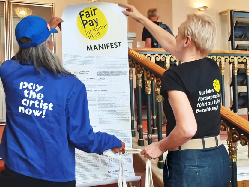 Manifest "Fair Pay für Kulturarbeit" @ Fairness Symposium (Wiener Konzerthaus, 30.9.2021) (Foto: D.K.)