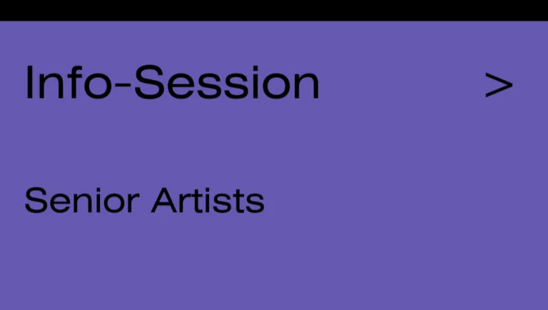 Info-Session. Senior Artists