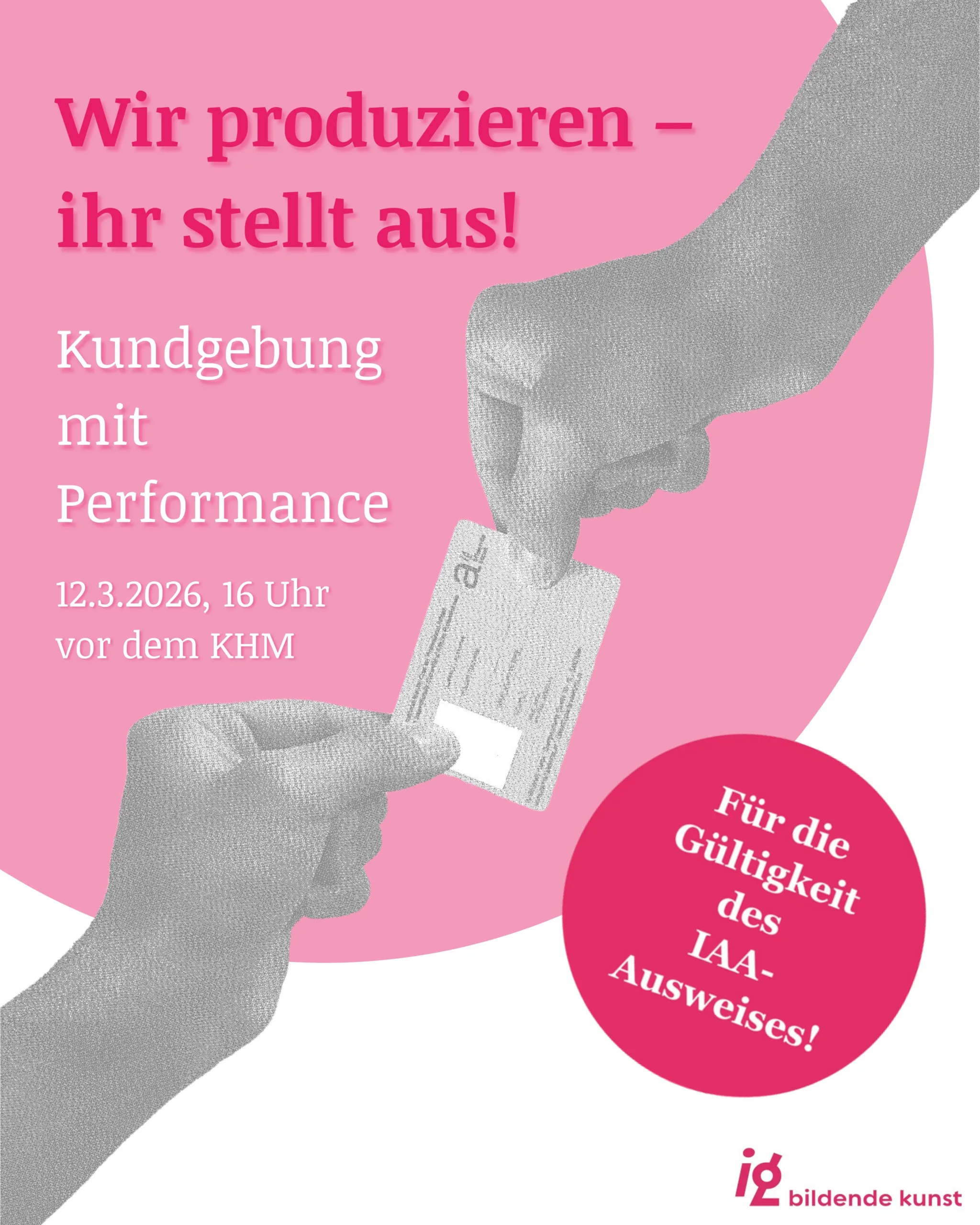 Wir produzieren - ihr stellt aus!